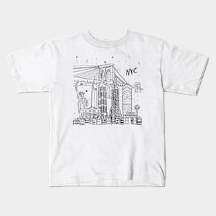 New York City Skyline Kids T-Shirt